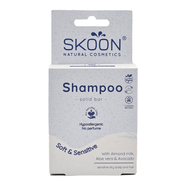 Hypoallergene shampoo bar met amandelmelk voor gevoelige hoofdhuid