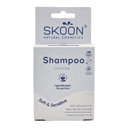 Hypoallergene shampoo bar met amandelmelk voor gevoelige hoofdhuid
