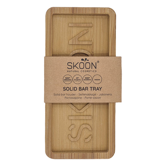 Grote bruine bamboe houder voor 2 shampoo bars van SKOON