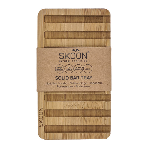 Grote bruine bamboe houder voor 2 shampoo bars van SKOON