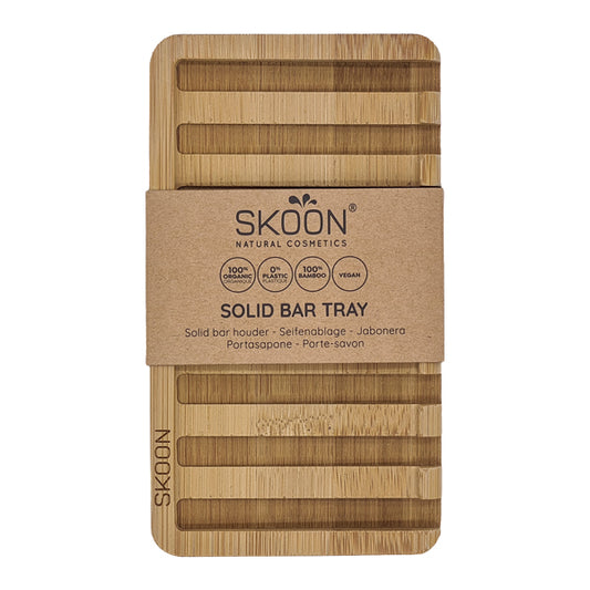 Grote bruine bamboe houder voor 2 shampoo bars van SKOON